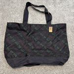 Victoria's Secret PINK Tote Bag Black Rainbow Reusable Travel 16X21 Inch Zipper Photo 0