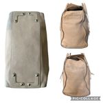 Frye Vintage braided handles tassel Boho leather shoulder bag Apricot color Photo 9