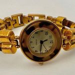 Avon faux tortoise vintage watch/ bracelet. Brown Photo 1
