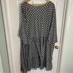 Meri Skye Grey Polka Dot Midi Dress With Short Sleeves Size 5X plus midi Gray Photo 5