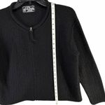 Tejidos Jose Cotacachi Cardigan L Baby Alpaca Hand Knitted Zip Sweater Peruvian Black Size L Photo 6