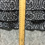 Fever Top Large Black White Print Sleeveless Layered Tunic Blouse Lined Sheer Photo 2