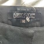 Karen Kane EUC Lifestyle Petites black/pink floral embroidered cropped pants 14P Photo 3