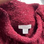 J.Jill Mockneck Cable Knit Sweater Womens XS Dark Academia Preppy Wool Cashmere Photo 8