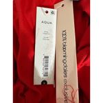 AQUA  Red Long Sleeve Plunge Top Ruched‎ Blouse V Neck Fitted Size S Photo 7