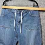 Old Navy Vintage 90s  Blue Jeans Cropped Capri Drawstring Waist Pockets Size‎ 12 Photo 7