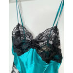 Victoria's Secret Vintage Victoria’s Secret Gold label Satin Lace Lingerie Teddy size S Teal/Black Photo 9
