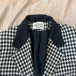 Vintage Black and White Houndstooth Coat Size M Photo 2