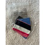 Kate Spade  Blue Pink Stripe Berber Fashion Face Mask Elastic Loops Wire Nose Photo 3