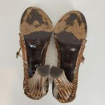 Isabella Fiore Womens Shoes Size 6.5 Brown Leather Snakeskin Embossed Strappy Photo 9