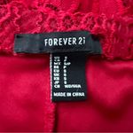 Forever 21 Burgundy Red Floral Lace Crochet Front Slit Maxi Skirt Size Small Photo 3