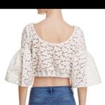 Milly  “Lydia” Floral Embroidered Lace Crop Top Photo 3