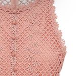 Alice McCALL Rouge pink Boogie Nights Cropped Metallic Crocheted Jumpsuit Size 0 Photo 1