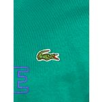 Lacoste  Chemise Colorblock Crewneck Sweatshirt Green Purple Logo Embroidery 4 Photo 9