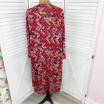 LuLaRoe  Sarah Cardigan Duster Aztec Geometric Print Red Small Photo 3