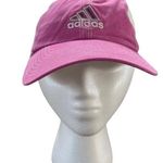 Adidas  Pink & White Cotton Adjustable Strapback Hat For Women Photo 0