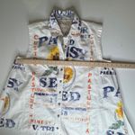 We The Free Free People  Moon Flower Top Small Seed‎ Print Button Down Oversized Photo 10