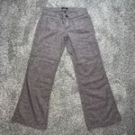 EXPRESS Vintage Y2K Brown Linen Blend Wide Leg Pants - Size 10 Photo 4