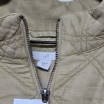 J.Jill Quilted Cotton Jacket Light Bamboo Tan Zip Front Pockets XL NWT $159 Brown Photo 3