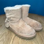 UGG  Classic Mini Twist Ankle Boots Suede Fur Lined Blush Pink Women’s Size 8 Photo 0