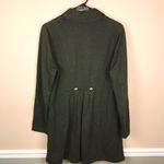 CAbi  Women’s Cavilleri Military Green Bronze-Colored Buttons Long Line Jacket Photo 3