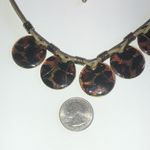 Boho Cheetah Print Leopard Animal Print Pendants Statement Necklace Black Photo 3