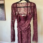 House Of CB  'Gaia' Claret Lace Midi Dress NWOT size L Photo 5
