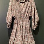 Tish Cox cotton Merry & Me Floral Cinched Waist Fit Flare Mini Dress Red Fall XS Photo 4