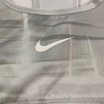 Nike  Pro‎ DRI-FIT Sports Bra Racerback Athletic Top Gray White Comfort XS EUC Photo 2
