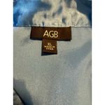 Blue Satin Pleated Short Sleeve Tunic Top XL shirt y2k boho whimsi dainty fairy Photo 6