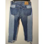 frame denim Nouveau Le Mix Jeans Colorblocked Distressed Cropped Size 26 Photo 9