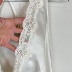 Victoria's Secret Vintage Victoria’s Secret Gold Label Ivory Satin Lace Long Nightgown Size Large Photo 9