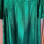 Pomander Place Emerald Crinkle Lurex Lillith Dress Maxi Green Size Small NEW Photo 3