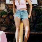 ZARA Satin Crop Top Pink Photo 0