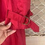 Vintage Bryant Park Red Trench Coat 646 Size 16 Photo 4