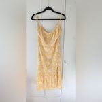 Abercrombie & Fitch NWT  Tie-Strap Ruched Midi Dress - Yellow - S Photo 3