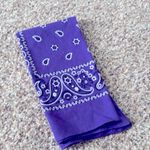 Purple Bandana with Paisley Design Photo 2