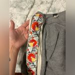 Free People embroidered embellished flower sleeve grey long sleeve top Photo 5