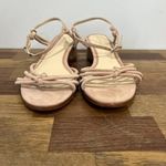 J. McLaughlin  Womens Sandals 8 Nude Strappy Kitten Heel NEW Reptile Heel Minimal‎ Photo 9