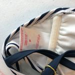 Xhilaration  Bikini Top High Neck Striped Geometric Navy Blue M Photo 2