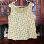 Beeline Fashions Vintage Set Tank Top Pants Bee Print Comfy Casual Size L 14 Green Size L Photo 1
