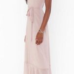 Show Me Your Mumu  Claire Midi Dress in Soft Beige Chiffon S NWT Photo 2