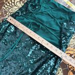 ZARA  EMERALD GREEN SEQUIN DRESS SZ: S Photo 7