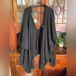 Lululemon  Black Wrap Sweater‎ Open Front Cozy Cardigan Cover Up One Size Photo 1