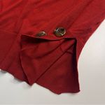 Flawed red womens sweater side buttons ribbed hem neck cuffs medium? large? Fall Photo 7