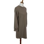 Magaschoni  Brown Long Sleeve Dress Medium Minimalist Soft Stretch Photo 1