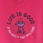 Life is Good  “If you Grill it,They´ll Come" Pink‎ T-Shirt Womens Medium Outdoor Photo 3