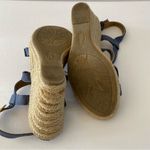 Eurosoft by Sofft Stacked Wedge Espadrille Blue Strappy Sandals Size 8 Photo 4
