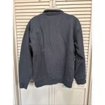 Eddie Bauer Logo 1/4 Zip Up Hoodie Dark Gray Size Small Fur Lined Long Sleeve Photo 4