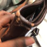 Western Boho Indie Brown camel tan leather shoulder hand bag purse tote silver hardware long strap Photo 4